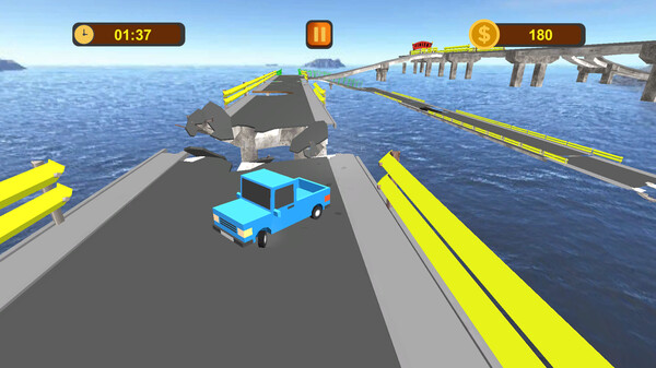 Crossing Damaged Bridge gameplay screenshot