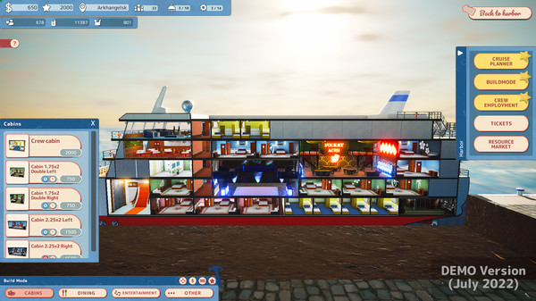 Cruise Ship Manager gameplay screenshot