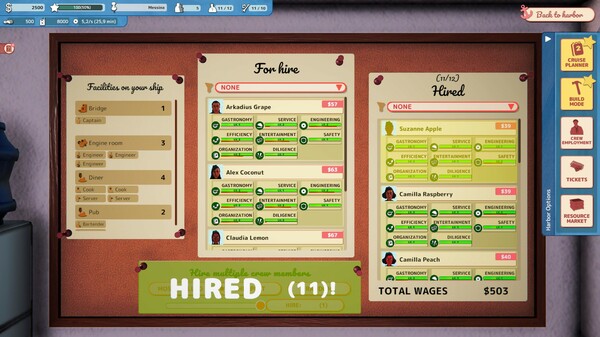Cruise Ship Manager: Prologue - Maiden Voyage gameplay screenshot