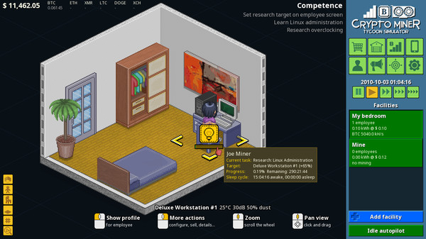Crypto Miner Tycoon Simulator gameplay screenshot