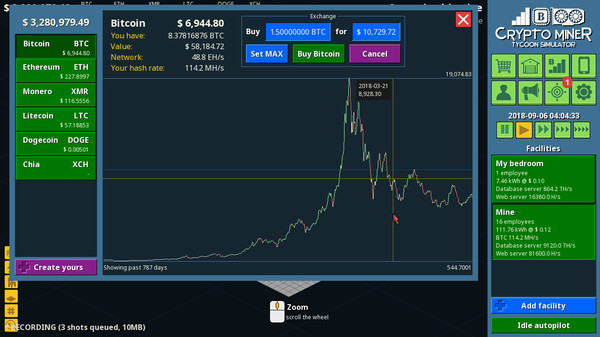 Crypto Miner Tycoon Simulator gameplay screenshot