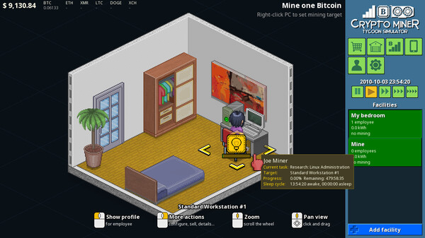 Crypto Miner Tycoon Simulator Starter Edition gameplay screenshot