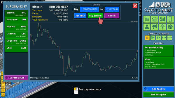 Crypto Miner Tycoon Simulator Starter Edition gameplay screenshot