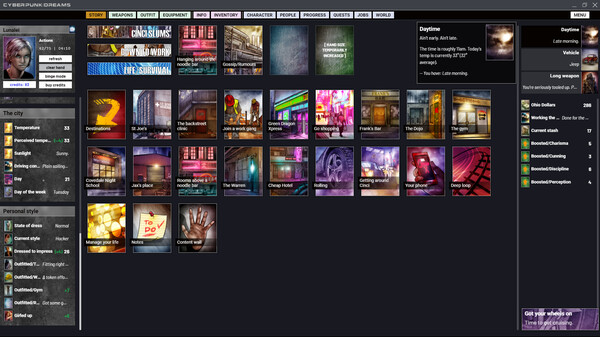 cyberpunkdreams gameplay screenshot