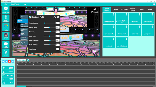 Dan Sing Sing AMV Maker for Vroid VRM and MMD gameplay screenshot