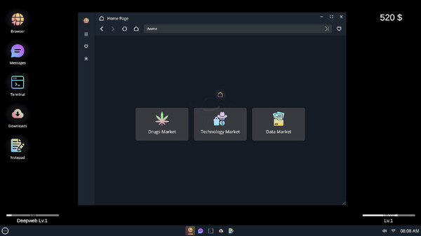 DeepWeb Simulator: Prologue gameplay screenshot