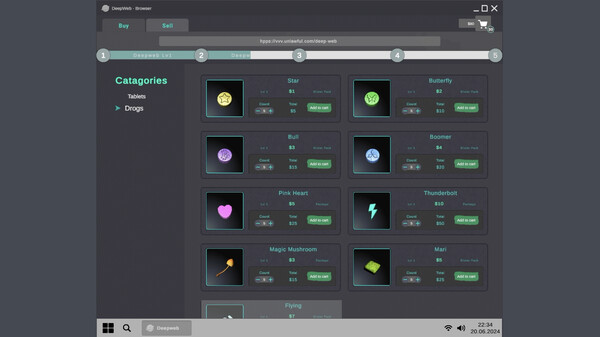 DeepWeb Simulator: Prologue gameplay screenshot