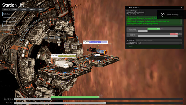 Delos: Space Traffic Control gameplay screenshot