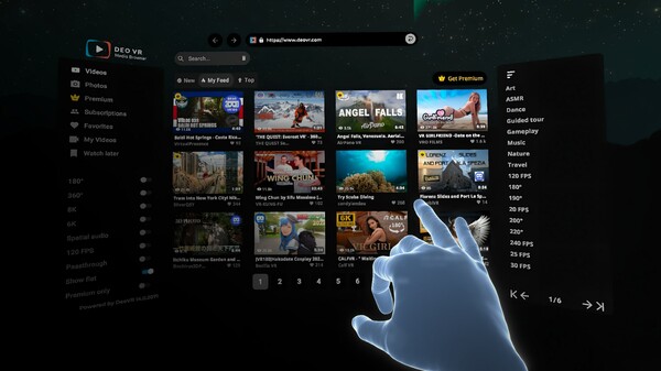DeoVR - VR Video Streaming Platform gameplay screenshot