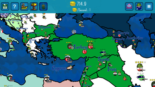 Dictators:No Peace Countryballs gameplay screenshot