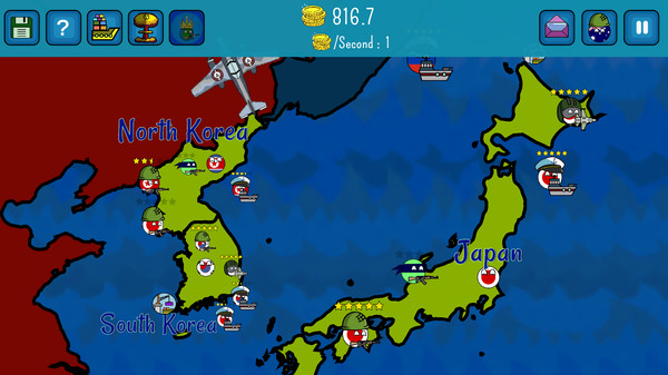 Dictators:No Peace Countryballs gameplay screenshot