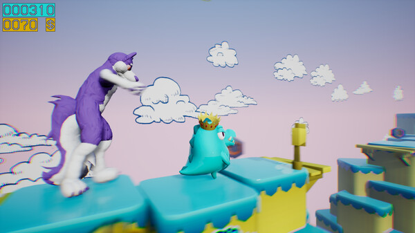 Dino running from a FURRY: GAMESFORFARM gameplay screenshot
