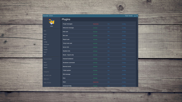 Discord Bot - Controls gameplay screenshot