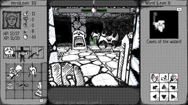 Drawngeon: Dungeons of Ink and Paper gameplay screenshot