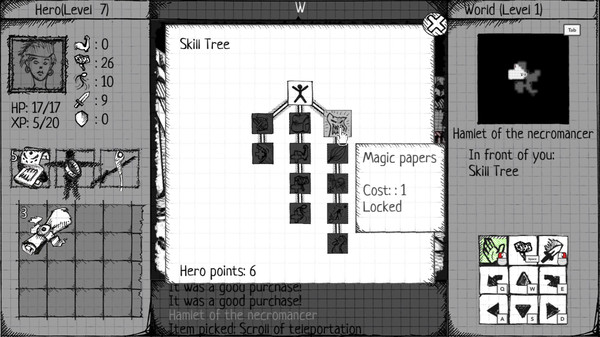 Drawngeon: Dungeons of Ink and Paper gameplay screenshot