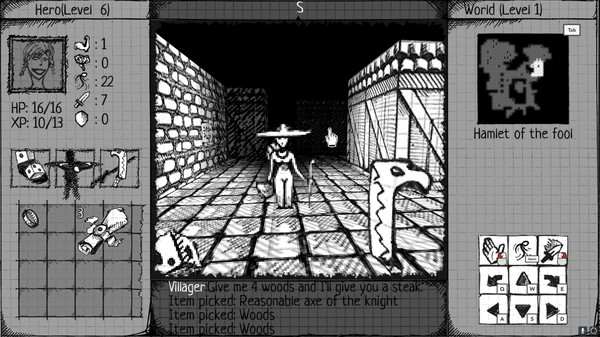 Drawngeon: Dungeons of Ink and Paper gameplay screenshot