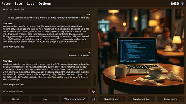 DREAMIO: AI-Powered Adventures gameplay screenshot