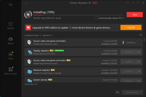 Driver Booster for Steam gameplay screenshot