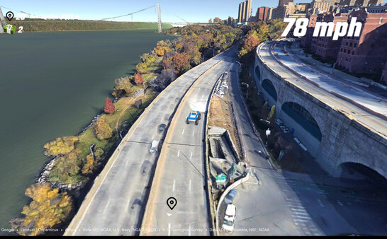 EarthKart: Google Maps Driving Simulator gameplay screenshot