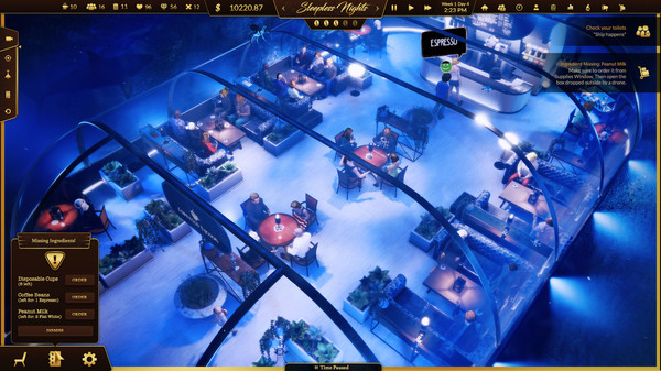 Espresso Tycoon Prologue: Underwater gameplay screenshot