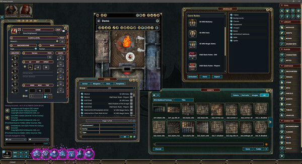 Fantasy Grounds VTT gameplay screenshot