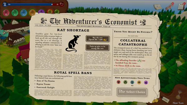 Fantasy Town Regional Manager gameplay screenshot