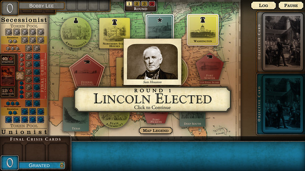 Fort Sumter: The Secession Crisis gameplay screenshot