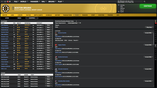 Franchise Hockey Manager 10 gameplay screenshot
