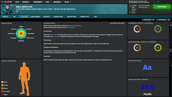 Franchise Hockey Manager 11 gameplay screenshot