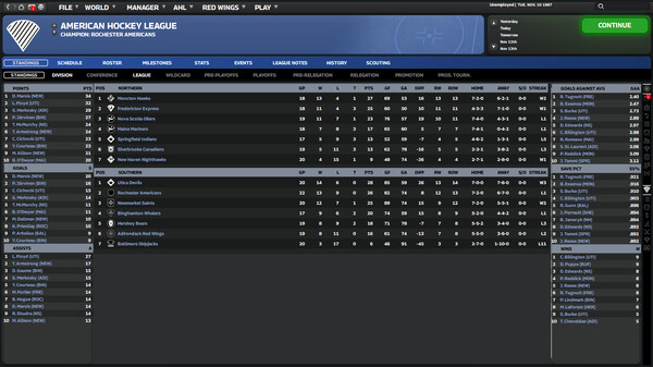 Franchise Hockey Manager 11 gameplay screenshot