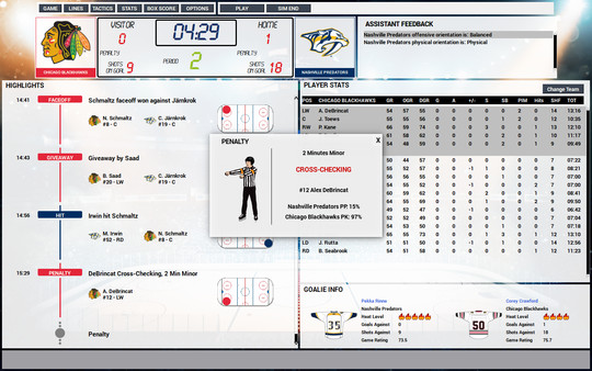 Franchise Hockey Manager 5 gameplay screenshot