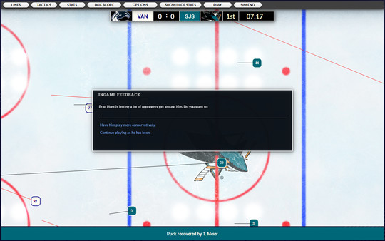 Franchise Hockey Manager 8 gameplay screenshot