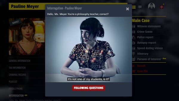 French Crime Detective Game gameplay screenshot