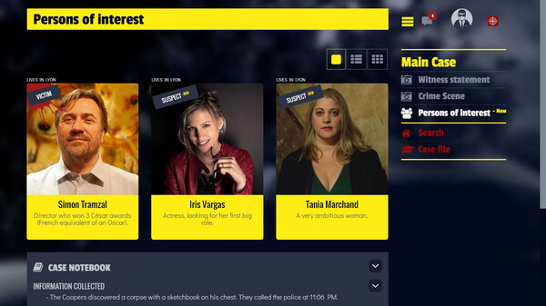 French Crime Detective Game gameplay screenshot