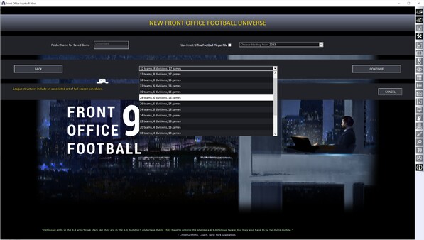 Front Office Football Nine gameplay screenshot