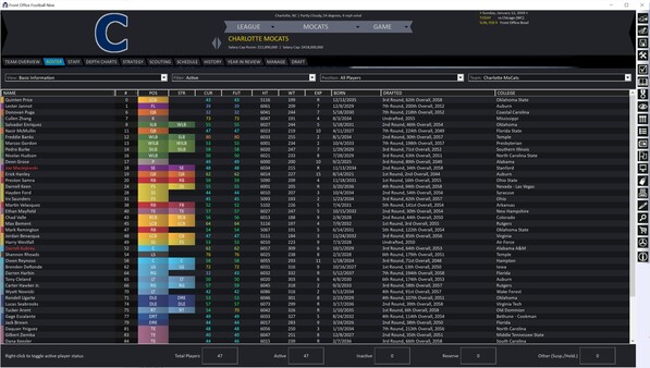Front Office Football Nine gameplay screenshot
