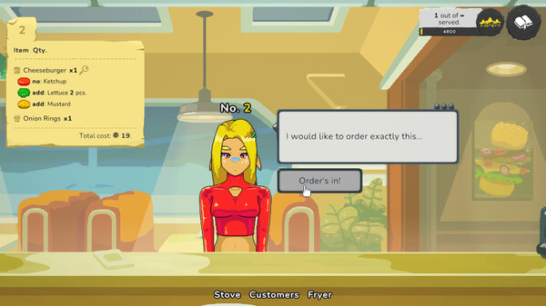 Galaxy Burger gameplay screenshot