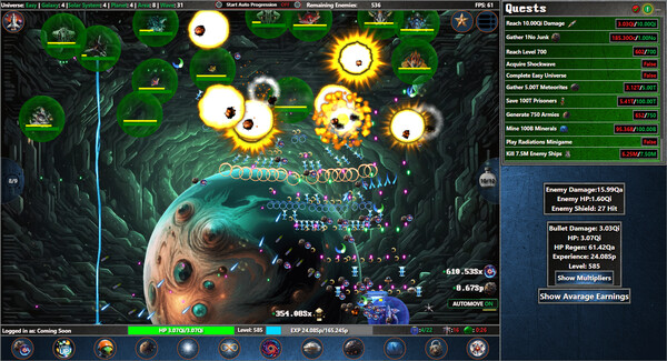 Galaxy Idle Clicker gameplay screenshot