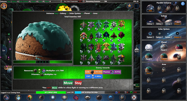 Galaxy Idle Clicker gameplay screenshot