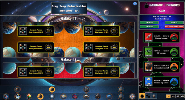 Galaxy Idle Clicker gameplay screenshot