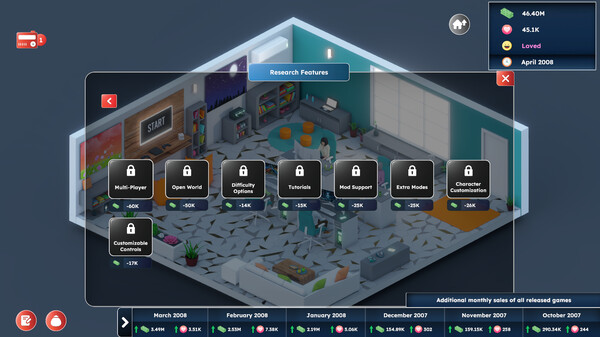 Game Builder Tycoon gameplay screenshot