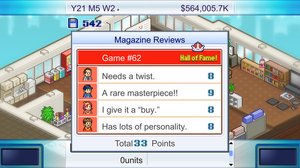 Game Dev Story gameplay screenshot