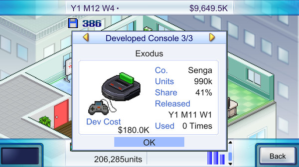 Game Dev Story gameplay screenshot