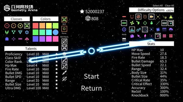 Geometry Arena gameplay screenshot