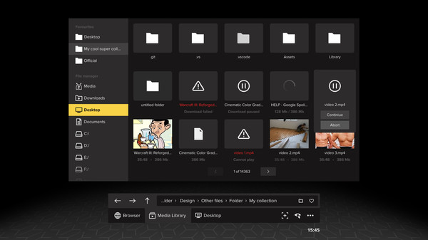 GizmoVR Video Player gameplay screenshot