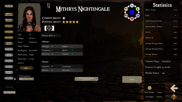 Gladiator Manager gameplay screenshot