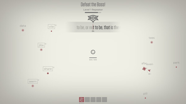 Glyphica: Typing Survival gameplay screenshot