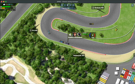 GPRO - Classic racing manager gameplay screenshot