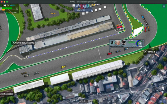 GPRO - Classic racing manager gameplay screenshot