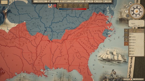 Grand Tactician: The Civil War (1861-1865) gameplay screenshot